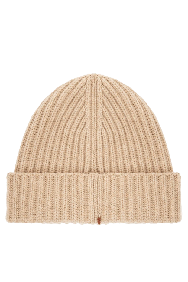 Өте жұмсақ және жылы бежевый қырлы кашемир қалпақ - фото 1