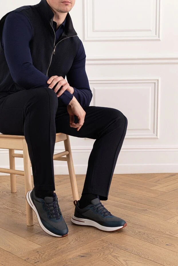 Loro Piana кроссовки week end walk синие на ультралёгкой подошве
191599 - фото 2