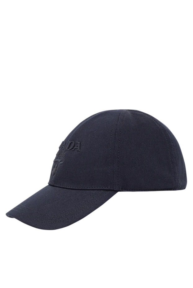 Prada темно синяя кепка с фактурной вышивкой спереди
 191601 - фото 3