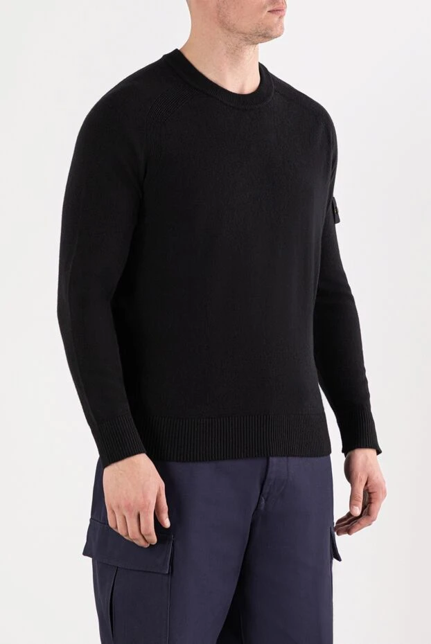 Stone Island вязаный джемпер с круглым вырезом из лёгкой шерсти джилонг 191624 - фото 3