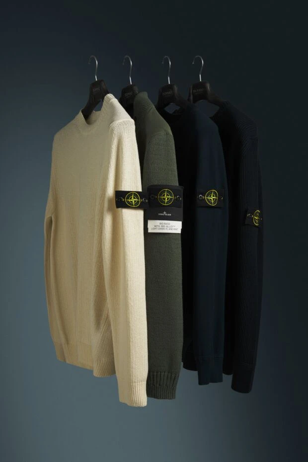 Stone Island вязаный джемпер с круглым вырезом из органического хлопка белый 191625 - фото 2