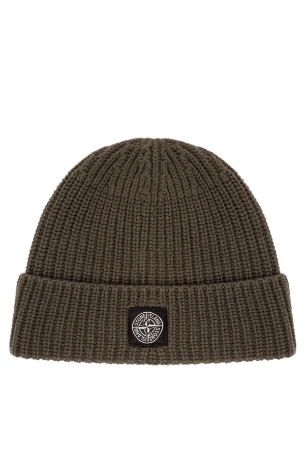 Вязаная зеленая шапка из шерсти RWS Geelong с нашивкой логотипа Compass - фото 1