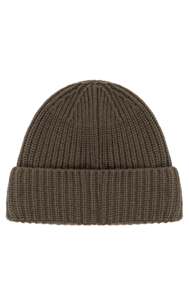Stone Island вязаная зеленая шапка из шерсти rws geelong с нашивкой логотипа compass 191635 - фото 3
