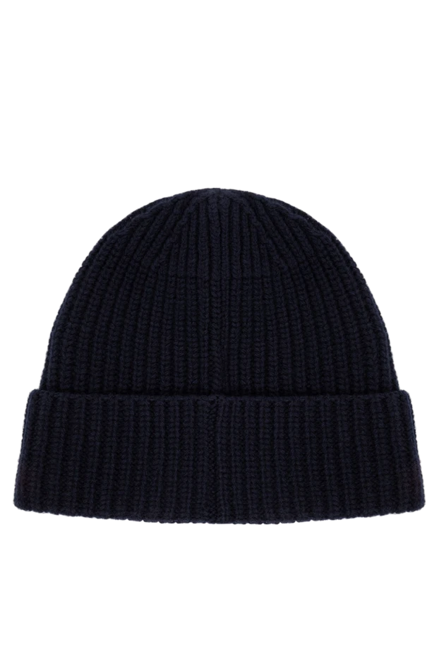 Stone Island вязаная синяя шапка из шерсти rws geelong с нашивкой логотипа compass 191637 - фото 3