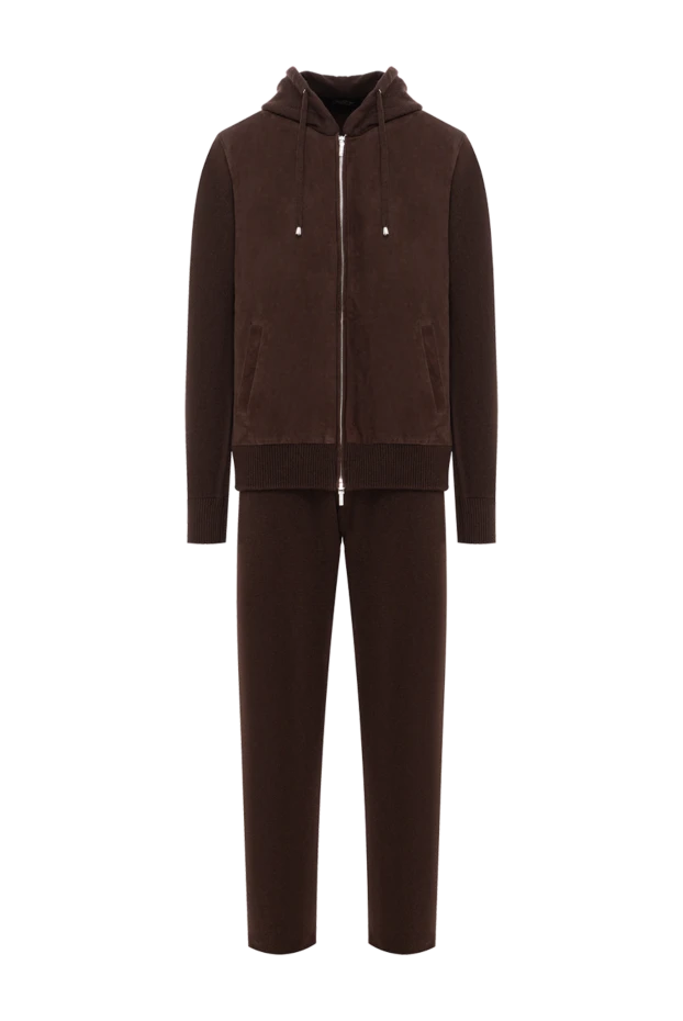 Костюм спортивный коричневый с бархатистыми вставками
- фото 1