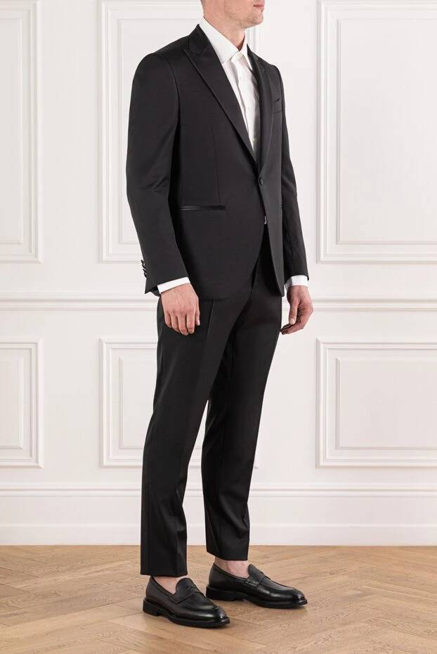 Sartoria Latorre black wool tuxedo with satin lapels 191645 - photo 3