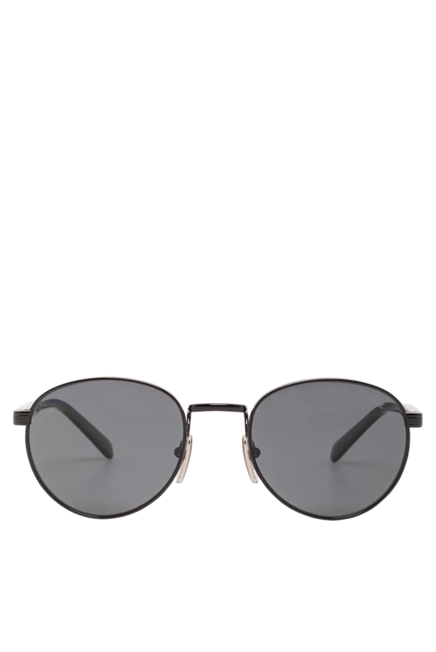Round sunglasses in black with grey polarized lenses - photo 1