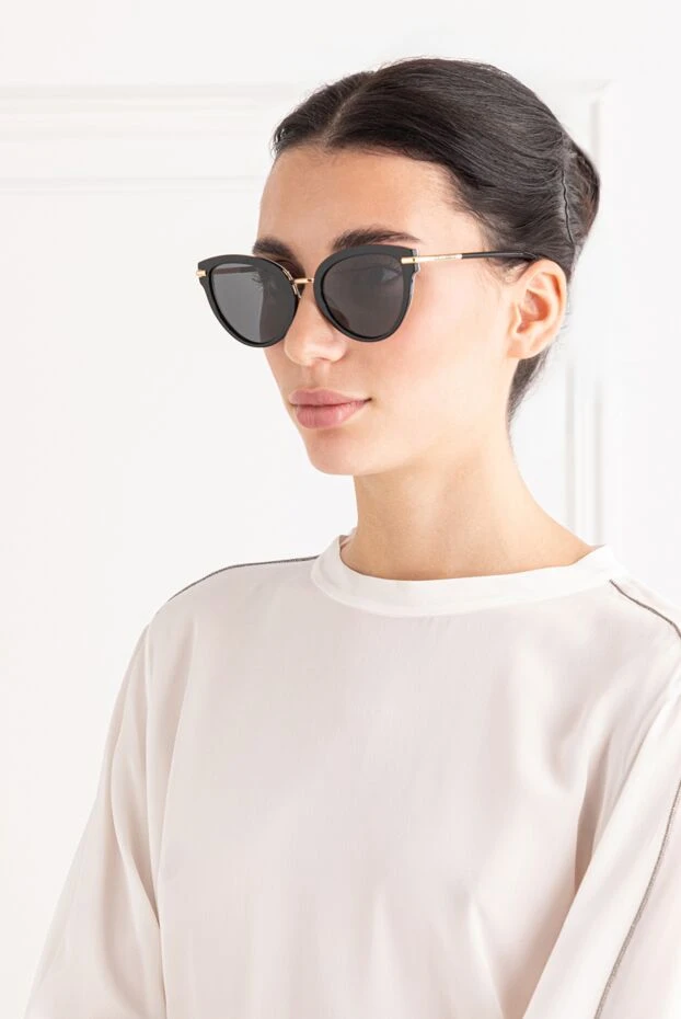 Dolce & Gabbana это женские солнцезащитные очки кошачий глаз из черного ацетата
 191657 - фото 2