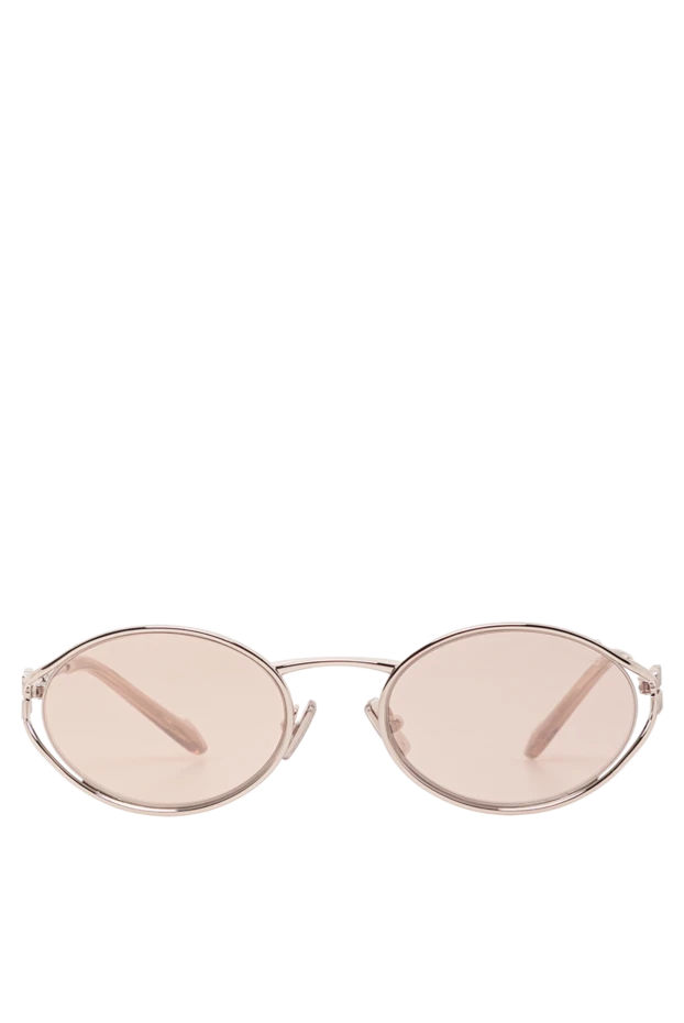 Күміс металл жақтауы бар сопақ пішінді күннен қорғайтын көзілдірік - фото 1