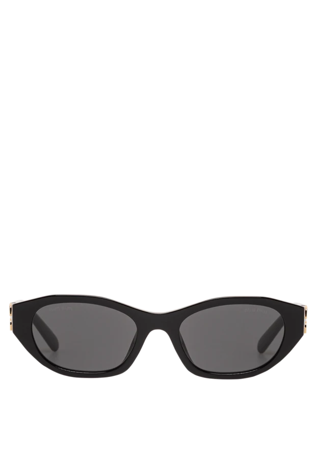 Black acetate cat eye sunglasses - photo 1