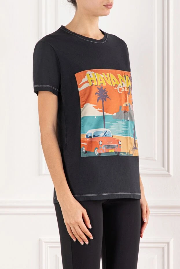 FeFe black t-shirt with vintage havana cuba print 191679 - photo 3