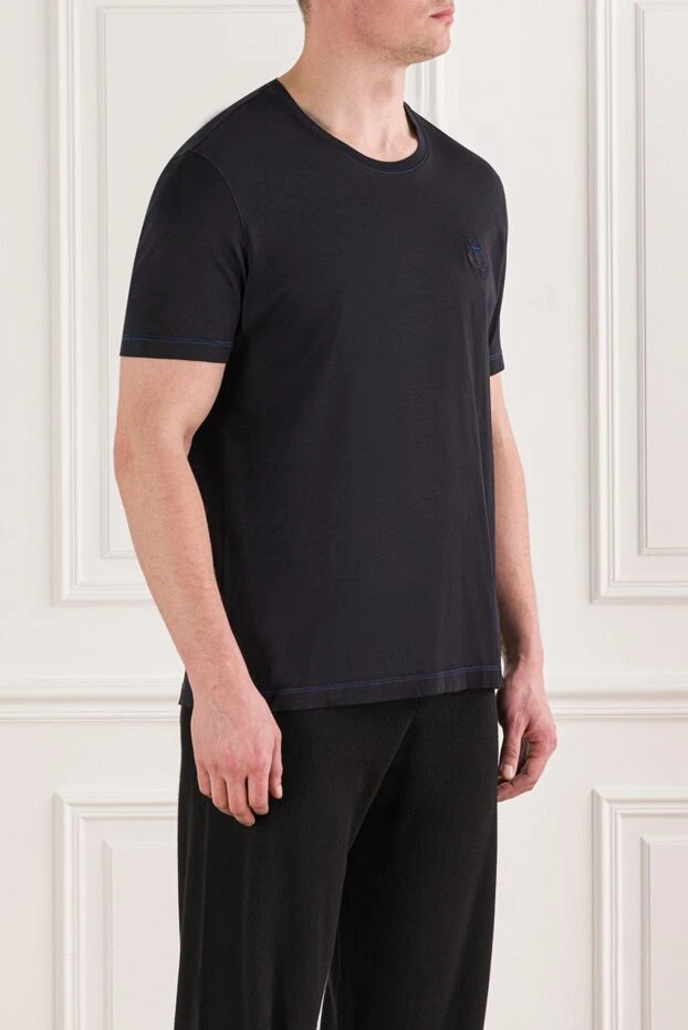 Billionaire футболка хлопковая черная с рельефным логотипом 191684 - фото 3