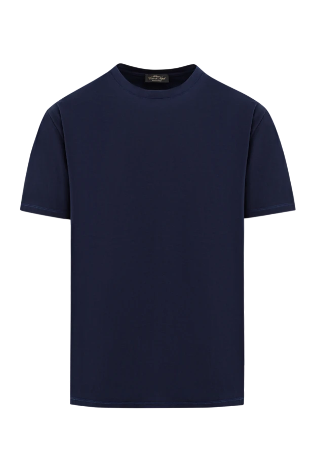 Темно синяя футболка из премиального хлопка - фото 1