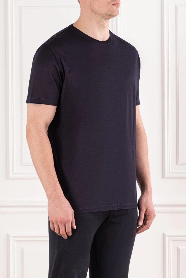 Cesare di Napoli қою күлгін реңктегі мақтадан жасалған футболка 191691 - фото 3