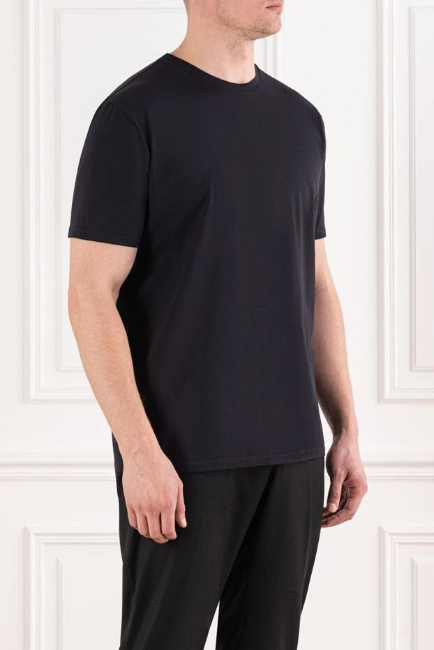 Cesare di Napoli тар, біркелкі тоқылған қара футболка 191693 - фото 3