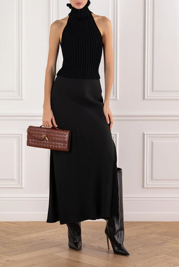 Alaia textured black top with a distinctive knit collar
 191702 - photo 2