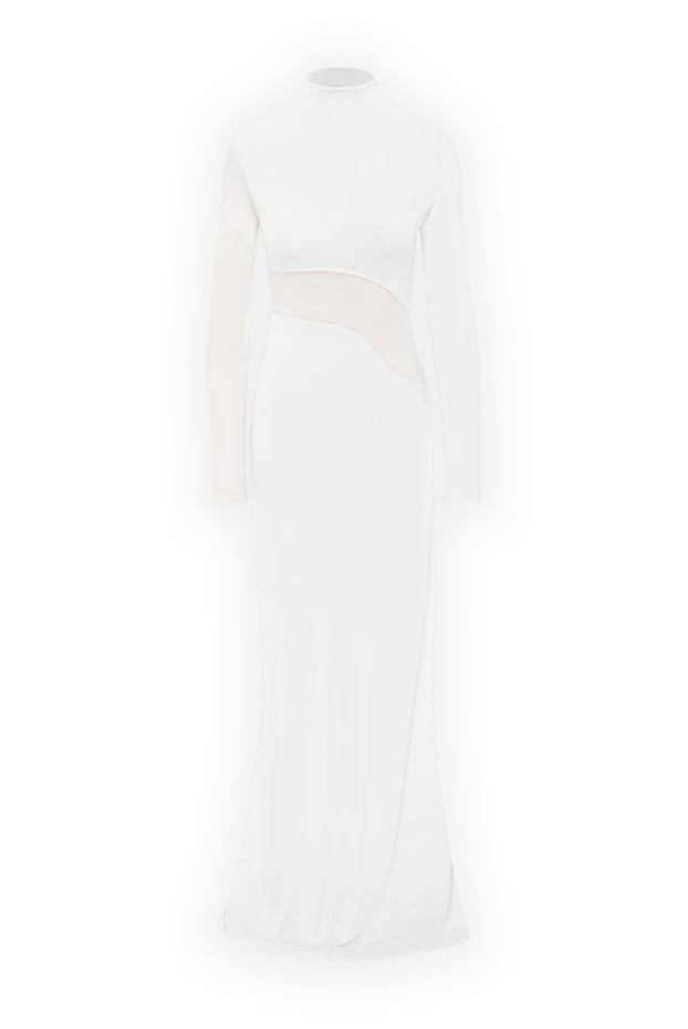 Платье из шелкового трикотажа с вырезами белое макси
- фото 1