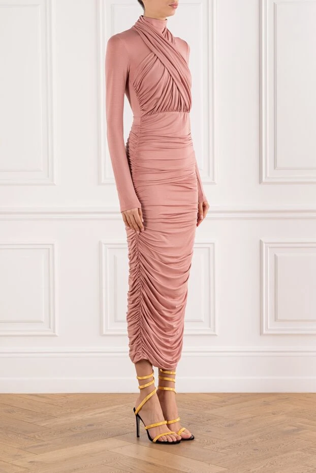 Balmain pink pleated jersey midi dress
 191711 - photo 3