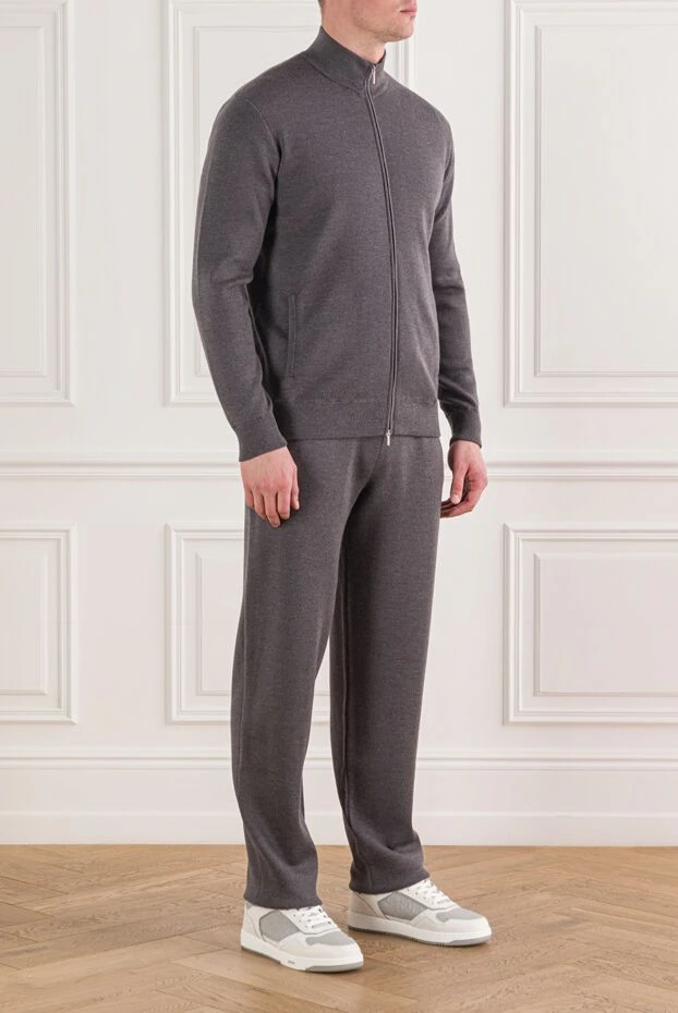 Cesare di Napoli графит жұмсақ жүннен жасалған серуендеуге арналған костюм 191725 - фото 3