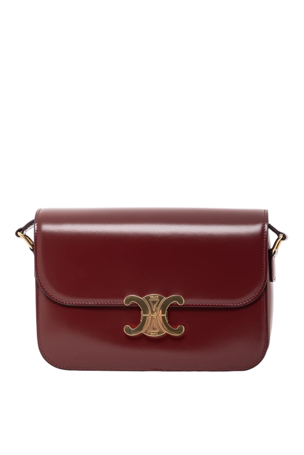 Classique Triomphe bag in shiny calfskin, burgundy - photo 1