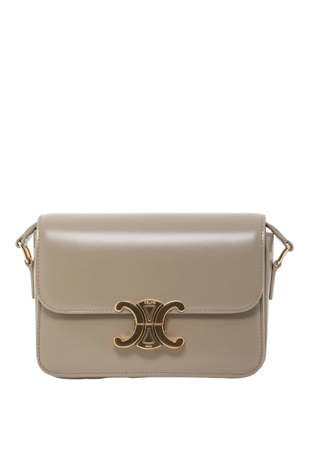 Жылтыр сұр бұзау терісінен жасалған Triomphe жастар сөмкесі
- фото 1