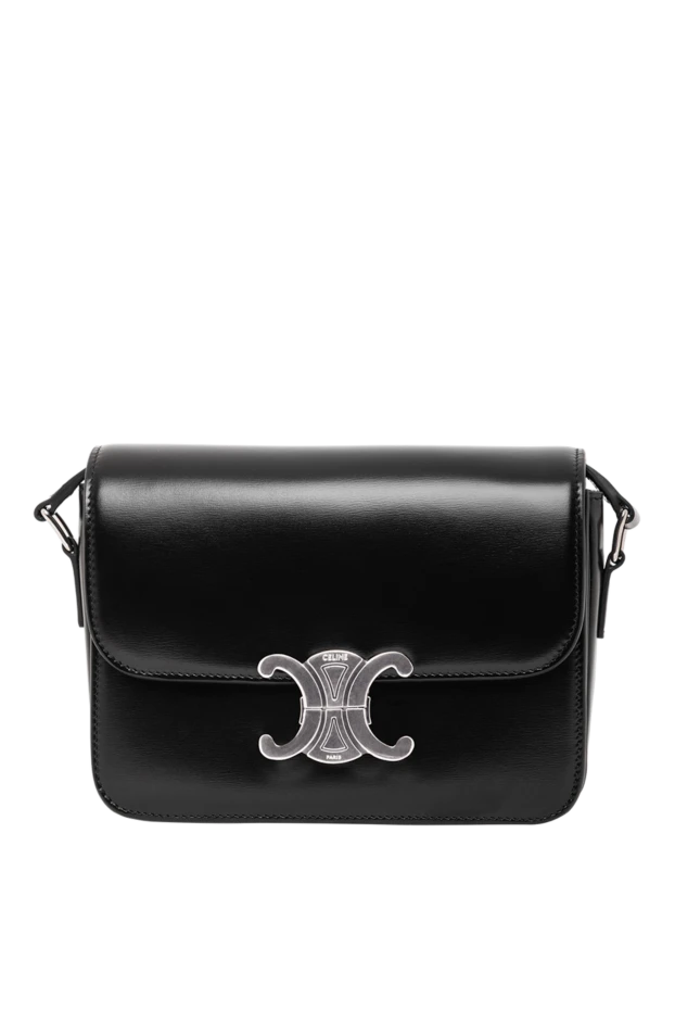 Сумка молодежная Triomphe из блестящей телячьей кожи черная
- фото 1