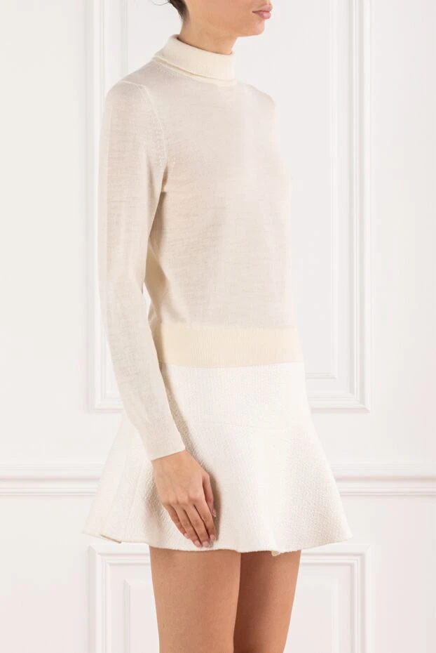 Celine light-colored wool jumper with a smooth knit structure 191757 - photo 3