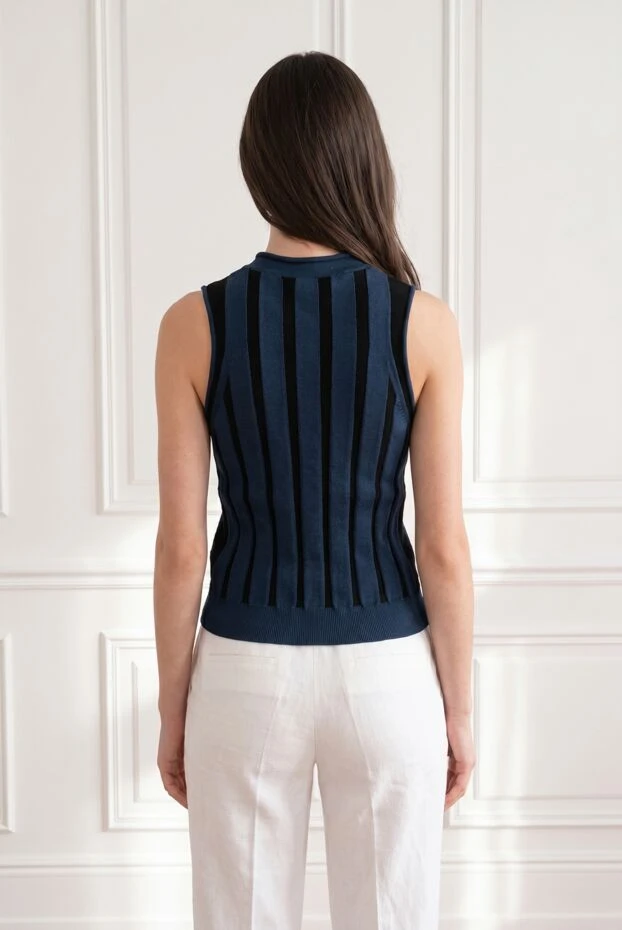 Loewe sleeveless crop top in textured knit with a wide rib 191768 - photo 2