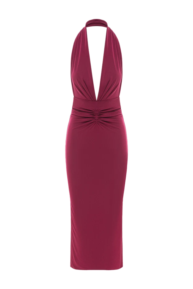 The Andamane красное вечернее платье с драпировкой и вырезом халтер 191789 - фото 1