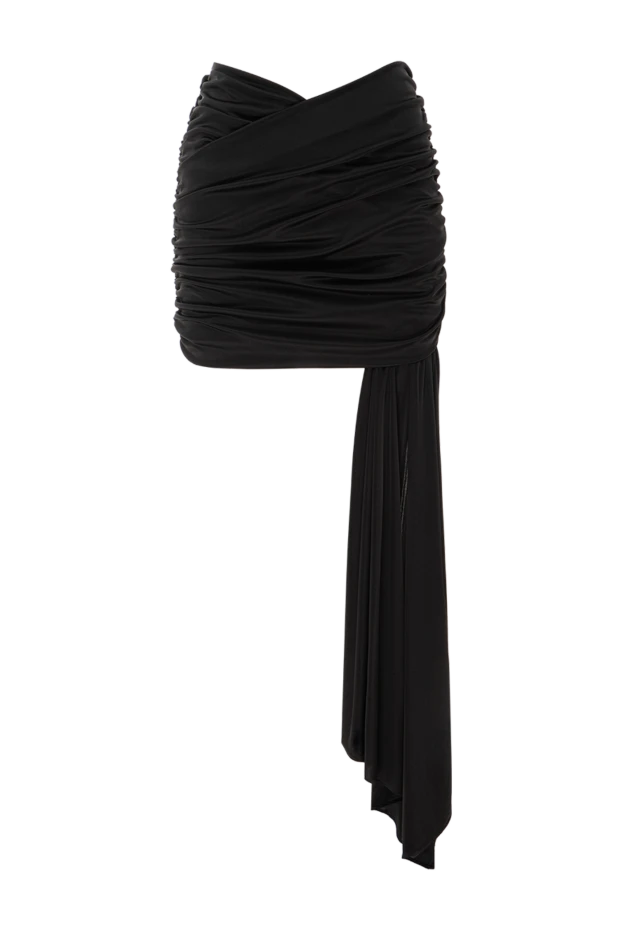 Жеңіл қара жейдедегі Wendell асимметриялық шағын юбка. - фото 1