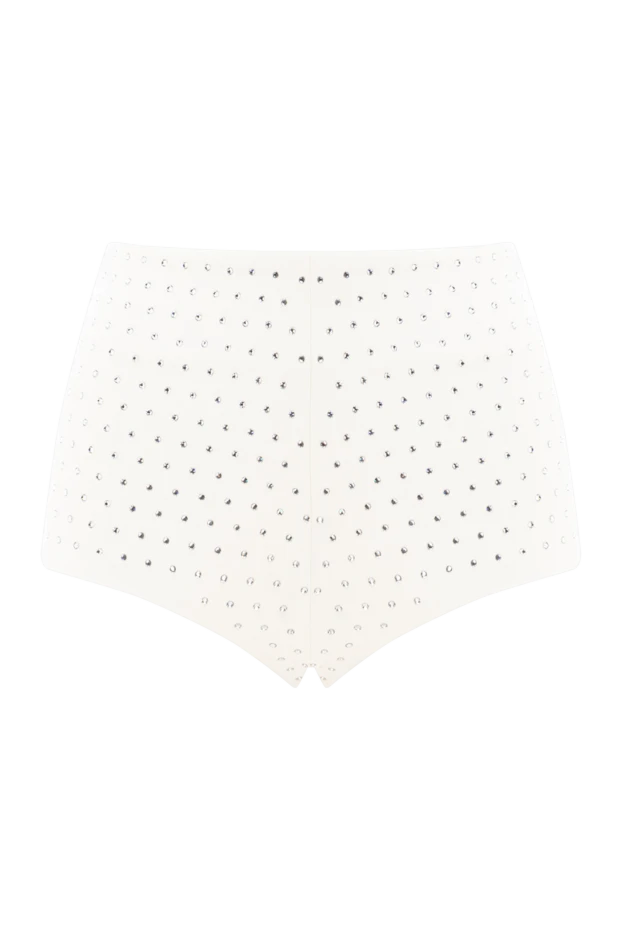 Tami Crystal shorts in white wool and gabardine blend - photo 1