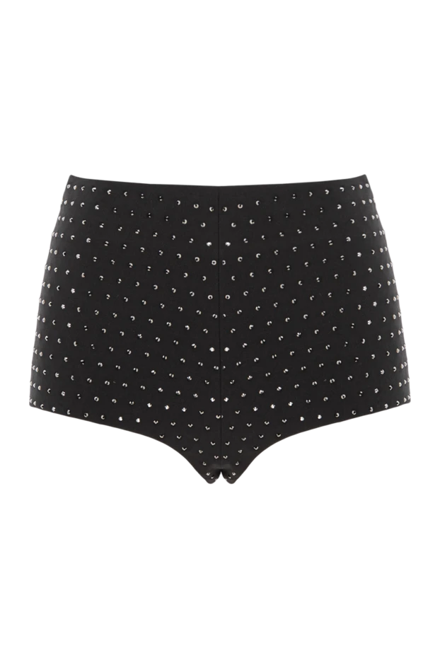 Шорты Tami Crystal из смеси шерсти и габардина чёрного цвета - фото 1