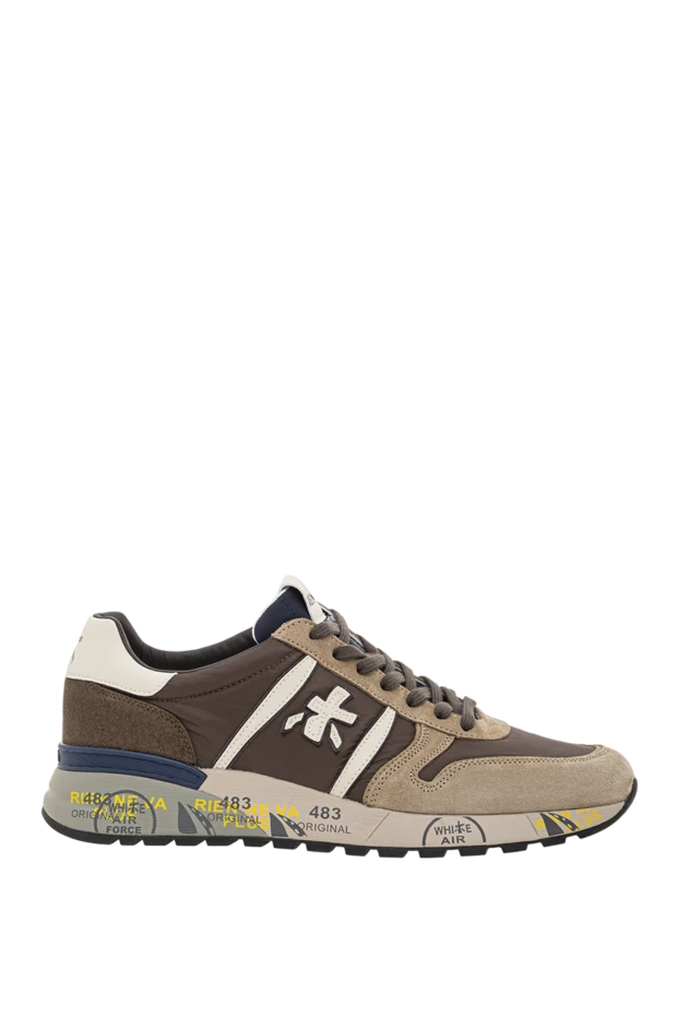 Жұмсақ күдері мен нейлоннан жасалған Lander 7704 кроссовкалары, бежевый - фото 1