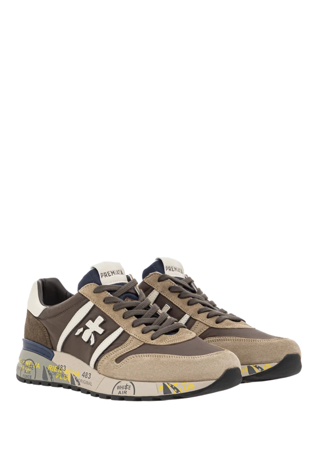 Premiata lander 7704 sneakers made of soft suede and nylon, beige 191826 - photo 3