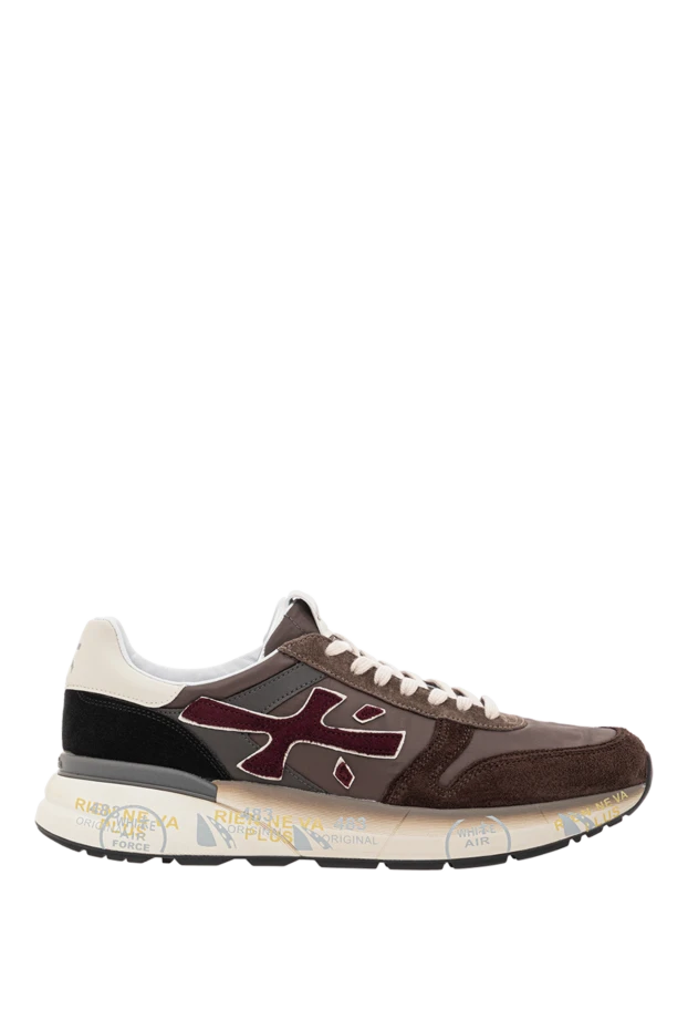 Mick brown mixed material sneakers - photo 1