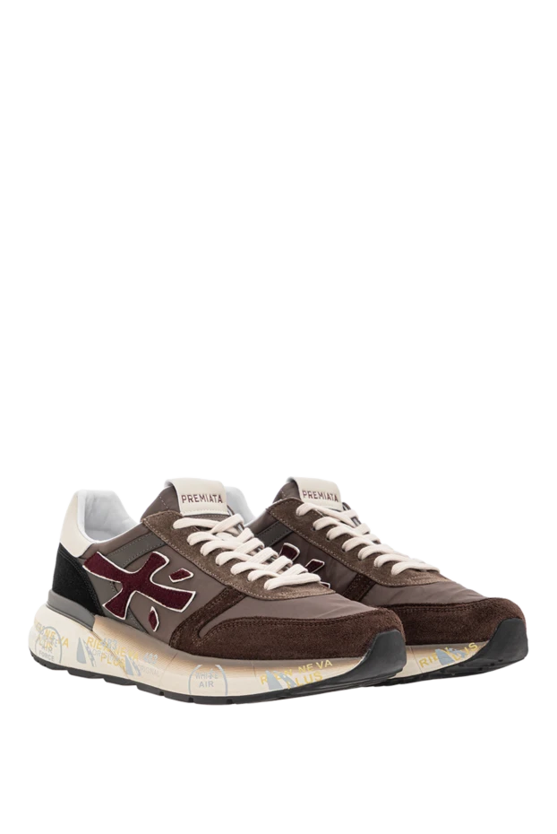 Premiata mick brown mixed material sneakers 191831 - photo 3