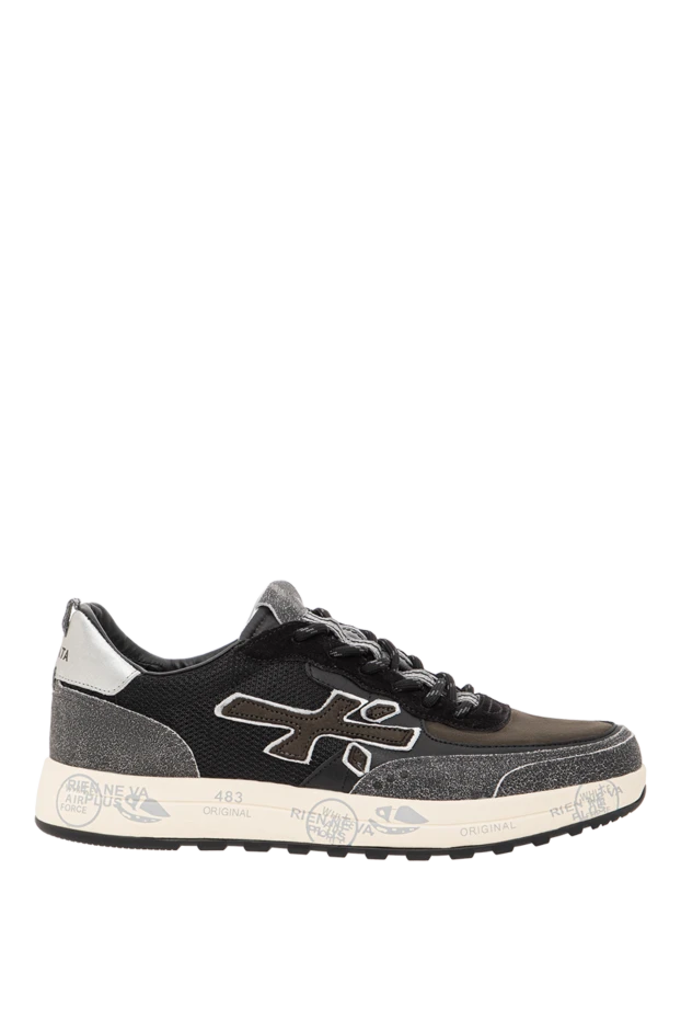 Nous 7723 black sneakers made of suede, textile, and genuine leather - photo 1