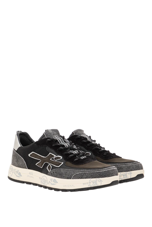 Premiata nous 7723 black sneakers made of suede, textile, and genuine leather 191834 - photo 3