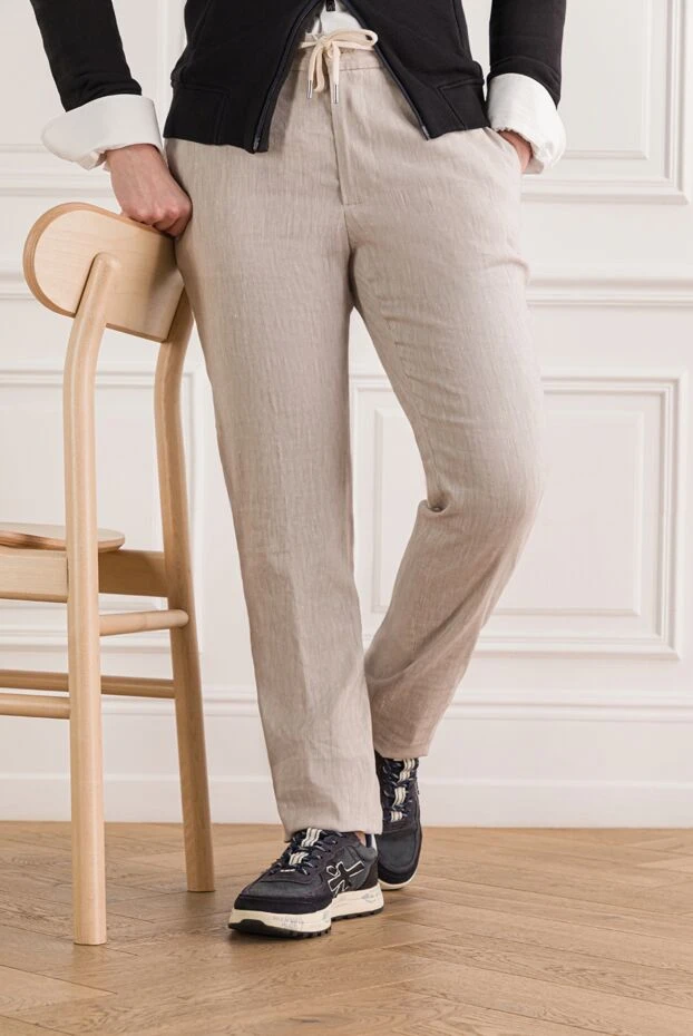 Premiata nous 7726 күдері, тоқыма және шынайы былғарыдан жасалған көк кроссовкалар 191836 - фото 2