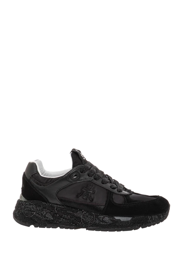 Mased 7822 black women's leather and textile sneakers - photo 1