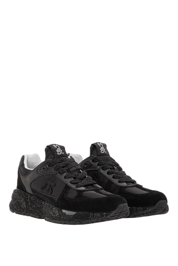 Premiata кроссовки mased 7822 черные женские из кожи и текстиля 191842 - фото 3