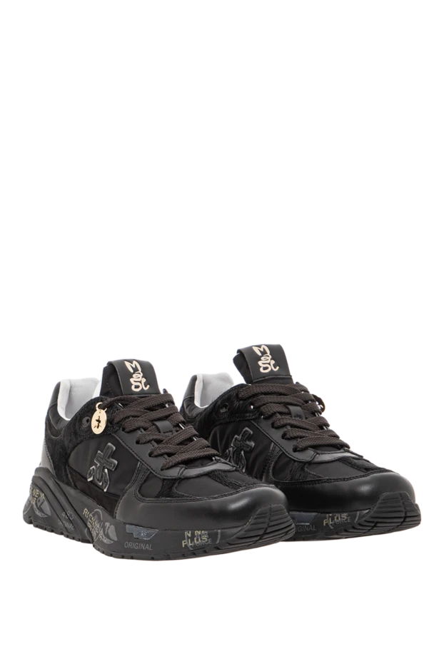 Premiata женские черные кроссовки mase с глянцевыми акцентами и объёмной подошвой 191843 - фото 3