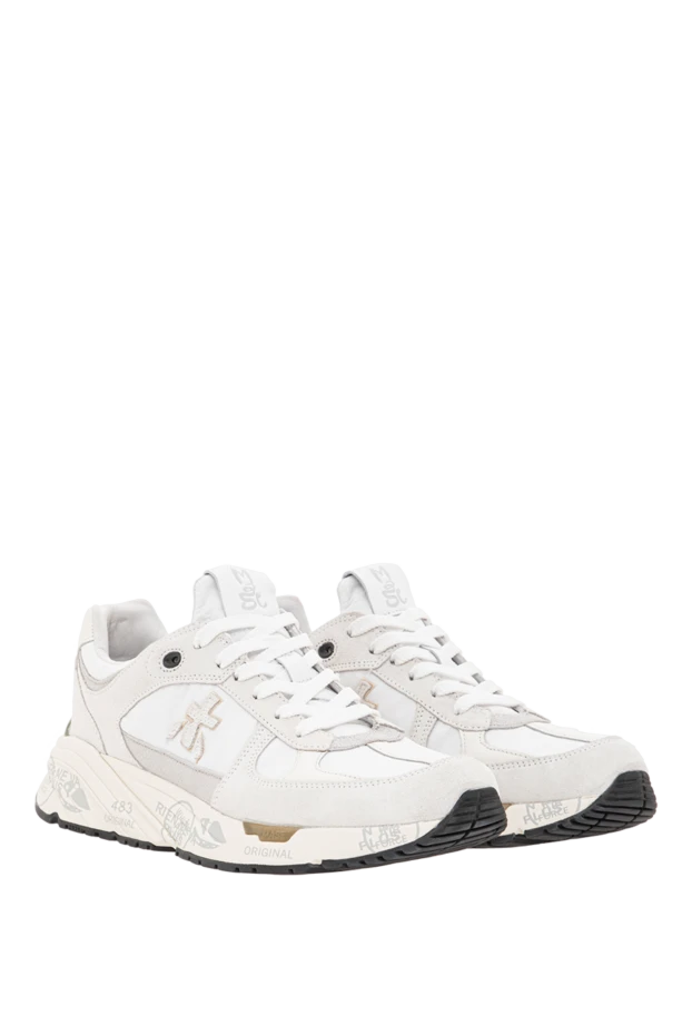 Premiata кроссовки mased 7822 белые женские из кожи и текстиля 191844 - фото 3