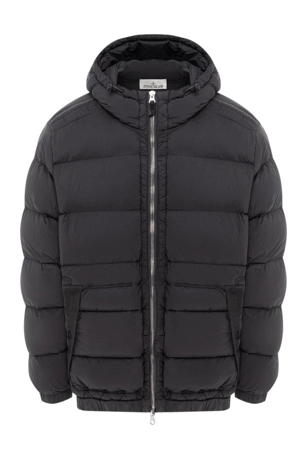 Черная пуховая куртка из легкого нейлона - фото 1