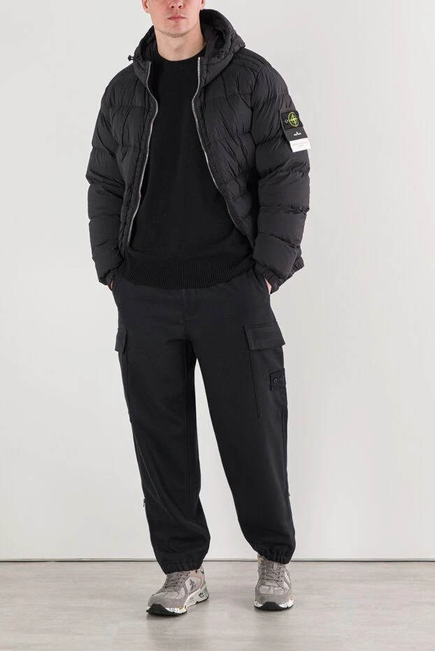 Stone Island черная пуховая куртка из легкого нейлона 191852 - фото 2
