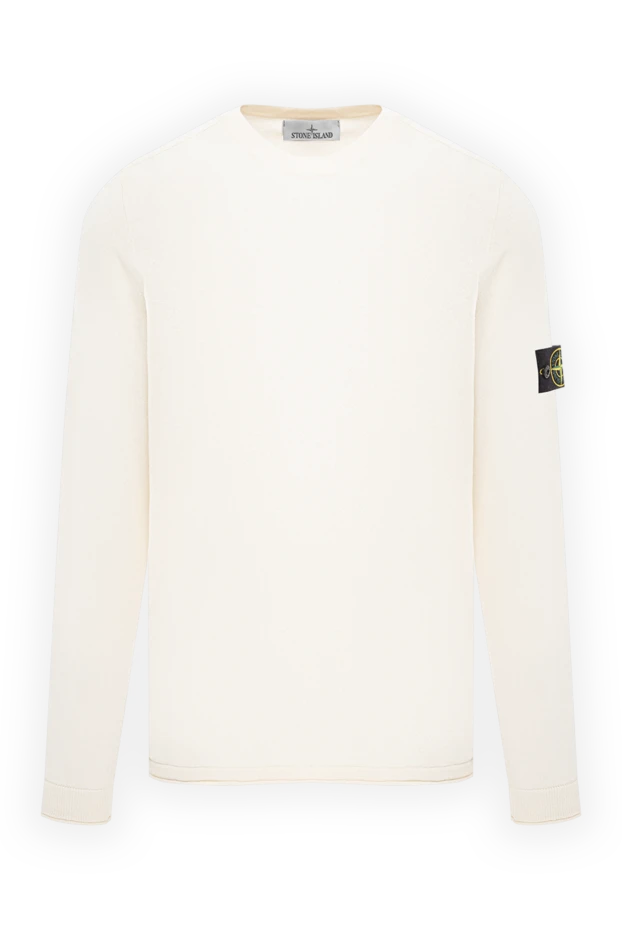 Knitted crew neck jumper in lightweight organic cotton - photo 1