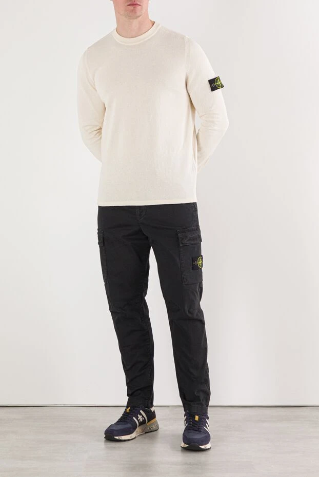 Stone Island вязаный джемпер с круглым вырезом из лёгкого органического хлопка 191857 - фото 2
