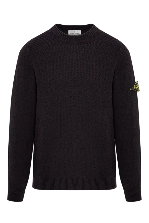 Синий джемпер прямого кроя с объемной вязкой
- фото 1