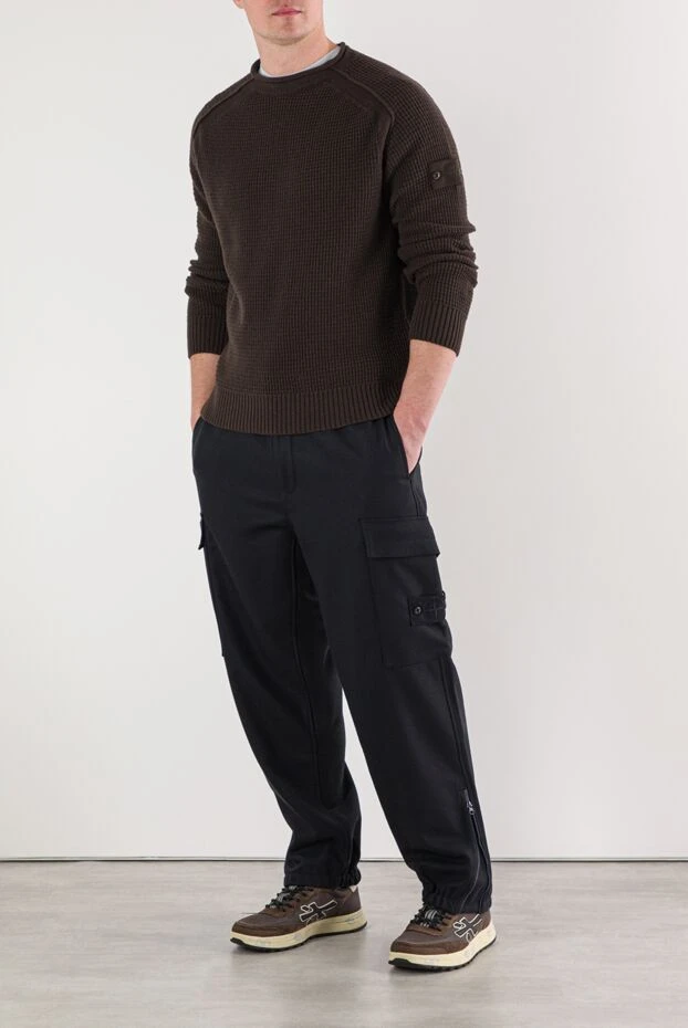 Stone Island джемпер коричневый из шерсти rws geelong с вафельным узором 191861 - фото 2