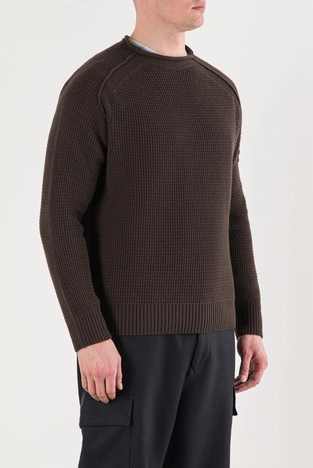 Stone Island джемпер коричневый из шерсти rws geelong с вафельным узором 191861 - фото 3